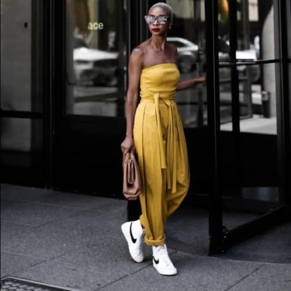 ⚫️The Drop Womens Citronelle Wrap Around Rib Bustier Cropped Top by @signe… - Picture 3 of 10